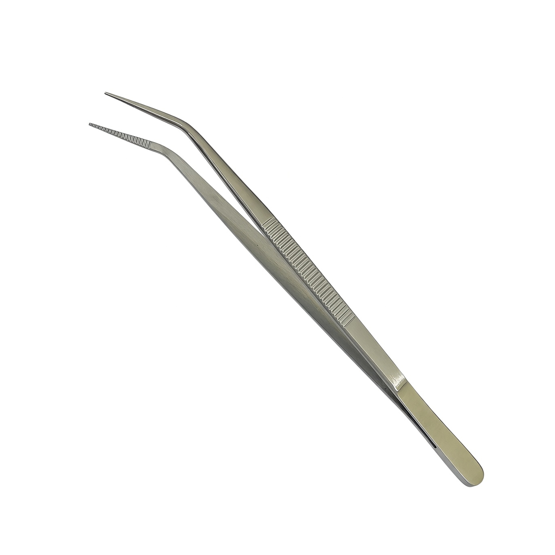 Chef Plating Tweezers, Angled, Fine Tip Stainless Steel 14cm
